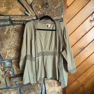 Old Navy Cardigan With Eyelet Lace Detail Size XL